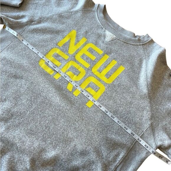 New Era sweatshirt pullover crew neck grey neon size 2XL - Picture 12 of 14